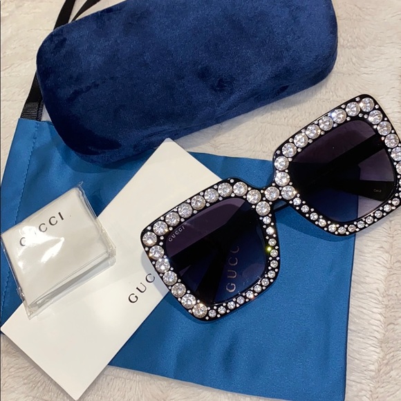 Gucci Accessories - Swarovski Crystal Gucci Sunglasses